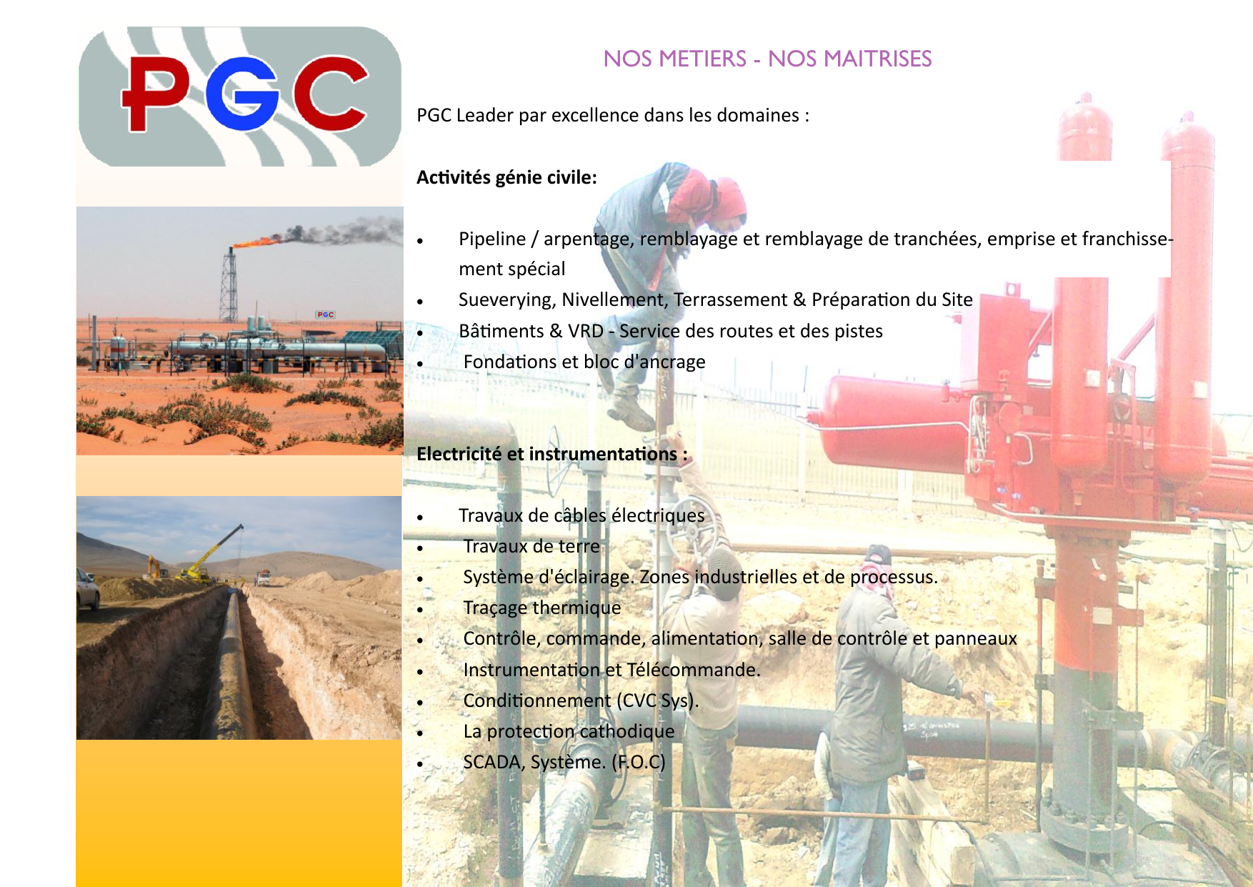Génie civil et instrumentation